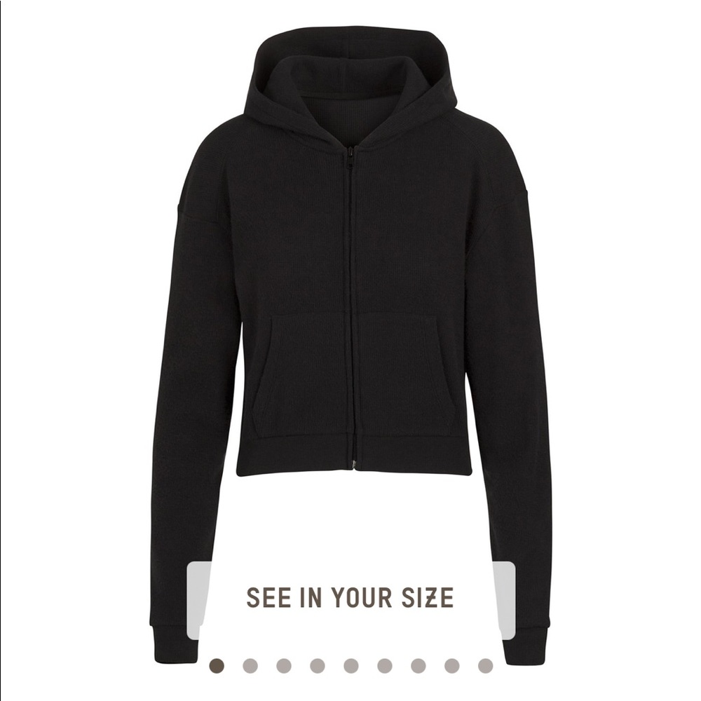 Skims onyx waffle hoodie size small